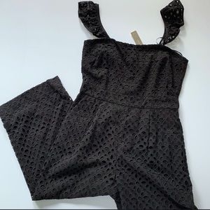 J. Crew Kasana Embroidered Eyelet Wide Leg Jumpsuit NWT